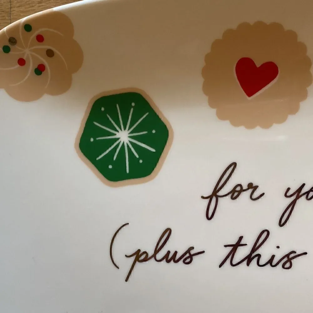 NWT Kate Spade Lenox Cookie Time Giving Plate Christmas Tray